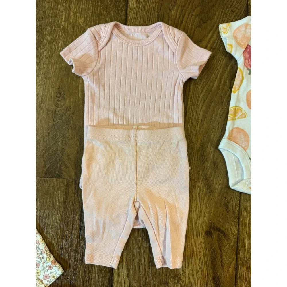 Carters Baby Newborn Girl Bodysuits Pants Outfits Ruffled Bottom Fruit Solid
